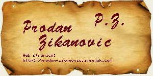 Prodan Žikanović vizit kartica